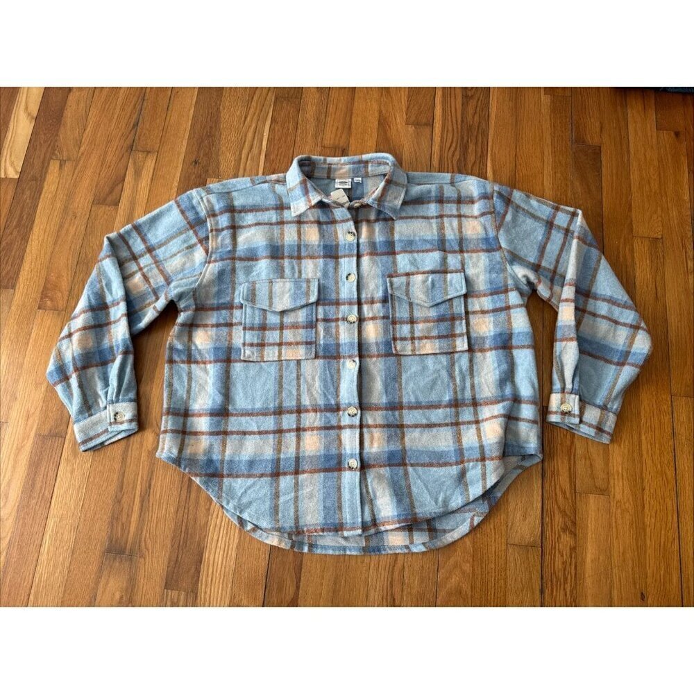 Ford Official Licensed Bronco Blue Brown Plaid Flannel Shirt Size XXL